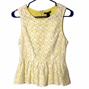 Lace Peplum Top - Size Small